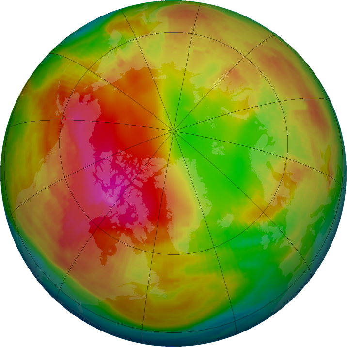 Arctic ozone map for 03 February 1979